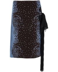 Ferragamo - Skirt With Flower Detail - Lyst