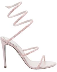 Rene Caovilla - Cleo Embellished Heeled Sandals - Lyst