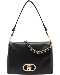 Liu Jo - Lapuffy Large Braided Chain Logo Satchel - Lyst
