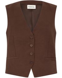 P.A.R.O.S.H. - Button V-Neck Gilet - Lyst
