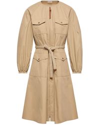Moncler - Pleated Poplin Dress - Lyst