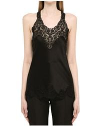 Balenciaga - Lace-Detail Tank Top - Lyst