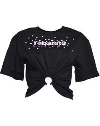Rabanne - Rabanne Cropped Logo T-Shirt - Lyst