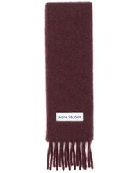 Acne Studios - Logo Patch Fringed Edge Scarf - Lyst