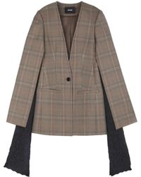 we11done - Spliced Plaid Suit Jacket - Lyst
