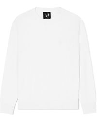 ARMANI EXCHANGE - Logo-Motif Crew-Neck Sweater - Lyst