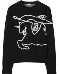 Burberry - Ekd Intarsia-Knit Crewneck Jumper - Lyst