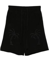 Laneus - Sequin Detailed Knitted Bermuda Shorts - Lyst