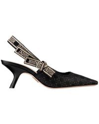 Dior - Christian J'A Slingback Microcannage Pumps - Lyst