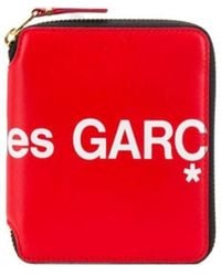 Comme des Garçons - Comme Des Garçons Wallet Logo Zip-Around Wallet - Lyst