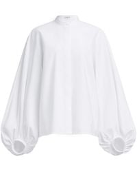 Alaïa - Poplin Shirt With Balloon Sleeves - Lyst