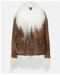 Dodo Bar Or - Yoyo Shearling-Trimmed Leather Jacket - Lyst