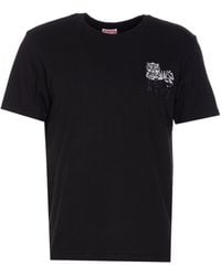 KENZO - Logo Embroidered Crewneck T-Shirt - Lyst