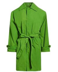 Saint Laurent - Solid Color Long Sleeve Trench Coat - Lyst