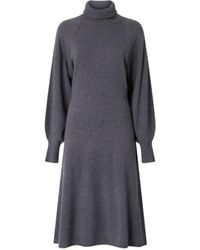 Pinko - Roll-Neck Balloon-Sleeve Dress - Lyst