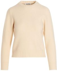 Jil Sander - Long-Sleeved Crewneck Knitted Jumper - Lyst