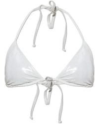 DIESEL - Elettra-Dnm Logo-Plaque Bikini Top - Lyst