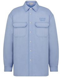 Dior - Homme 1947 Logo Embroidered Long-Sleeved Overshirt - Lyst