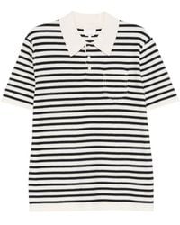 A.P.C. - Striped Pocket Polo Shirt - Lyst