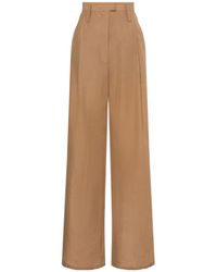 Philosophy Di Lorenzo Serafini - High-Waist Wide-Leg Sheer Trousers - Lyst