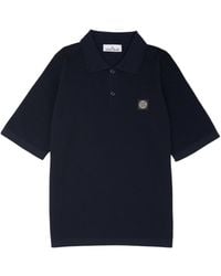 Stone Island - Logo Patch Short-Sleeve Polo Shirt - Lyst
