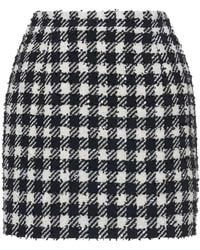 Alessandra Rich - Houndstooth Pattern Mini Skirt - Lyst
