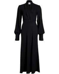 Patou - Belted Long-Sleeve Wrap Dress - Lyst