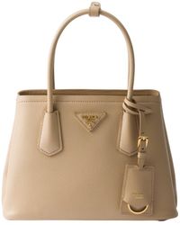 Prada - Double Small Saffiano Leather Bag - Lyst