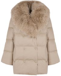 Yves Salomon - Long Double-Breasted Down Jacket - Lyst