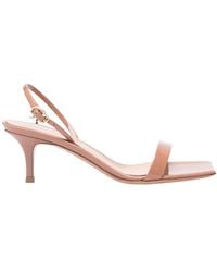 Gianvito Rossi - Square-Headed High-Heeled Sandals - Lyst