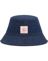 Ami Paris - Ami Topstitched Denim Bucket Hat - Lyst