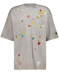 Maison Mihara Yasuhiro - Price Tag Sticker Printed T-Shirt - Lyst