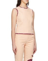 Raf Simons - Button Fastened Layered Raw-Cut Hem Tank Top - Lyst