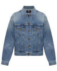 Balmain - Buttoned Denim Jacket - Lyst
