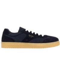 Prada - Round-Toe Lace-Up Sneakers - Lyst