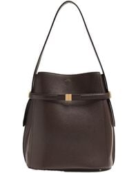 TOTEME - Belted Leather Bucket Bag - Lyst