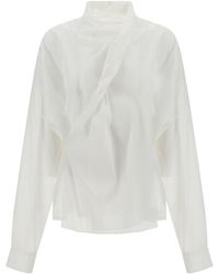 Quira - Lightweight Wrap Top With Asymmetric Front - Lyst