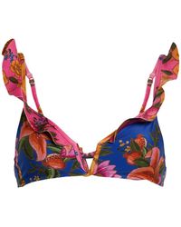FARM Rio - Floral Triangle Bikini Top - Lyst