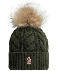 Moncler - Wool Cashmere Beanie With Pom Pom - Lyst