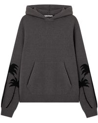 Palm Angels - Palm-Print Hooded Jumper - Lyst