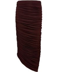 Magda Butrym - Asymmetrical Draped Midi Skirt - Lyst