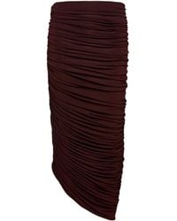 Magda Butrym - Asymmetrical Draped Midi Skirt - Lyst