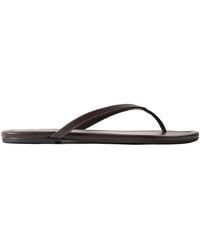 STAUD - Leather Flip Flops - Lyst