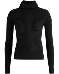 Moncler - Ribbed Hooded Wool-Blend Jumper - Lyst