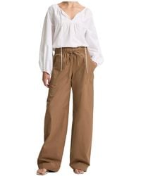Vince - Cotton Double-Waist Drawstring Pant - Lyst