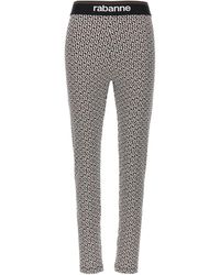 Rabanne - Monogram Jacquard Logo Waistband Leggings - Lyst