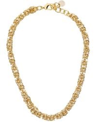 Semicouture - Semi Couture Logo Charm Chain Necklace - Lyst