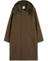 Aspesi - Corduroy-Collar Hooded Coat - Lyst