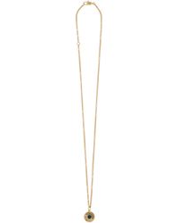 Saint Laurent - Metal Badge Necklace - Lyst