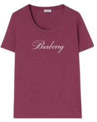 Burberry - Logo Stretch Cotton T-Shirt - Lyst